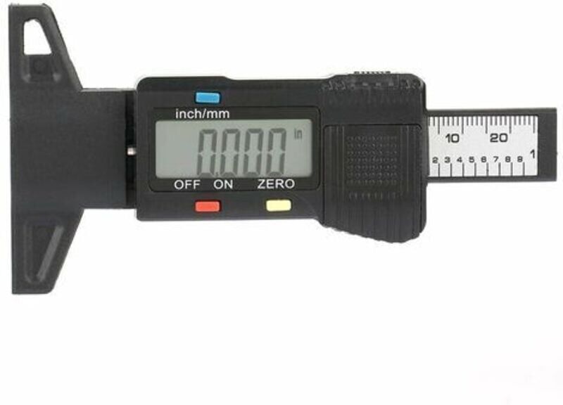 Gotrays - 11.5×6.5×2cm Digital Tread Depth Gauge, Tire Thread Tester Gauge with lcd Display for Cars, Trucks, Vans
