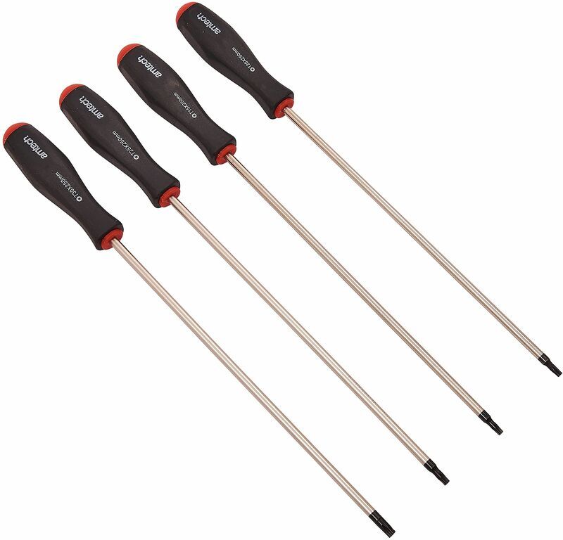AM-TECH 4pc Long Reach Torx Screwdriver Set - L0528