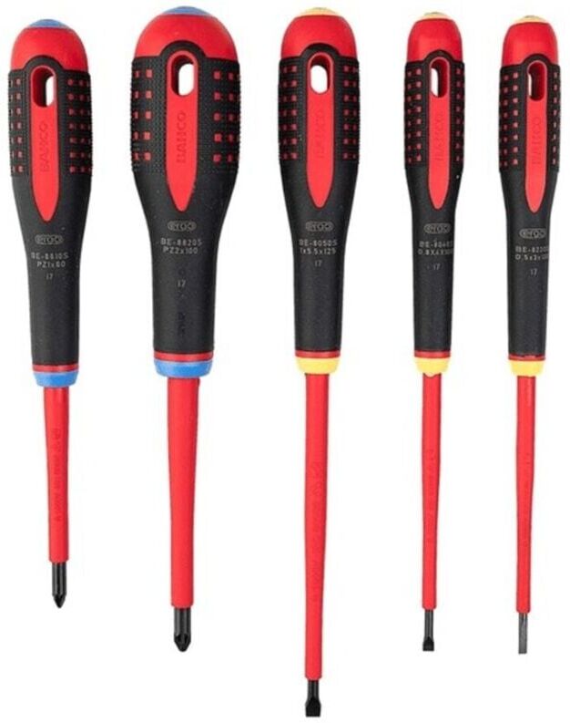 BE-9882S Insulated ergo Screwdriver Set, 5 Piece - Bahco