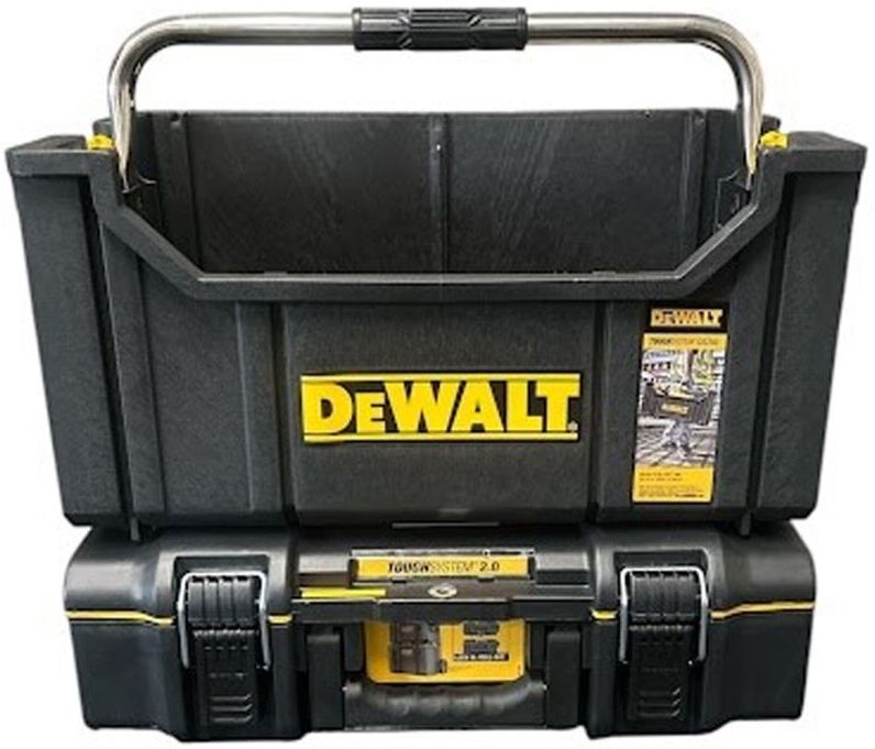 Dewalt Toughsystem 2.0 DS280 Tote Tool Box + Stackable Toolbox Organisers Case