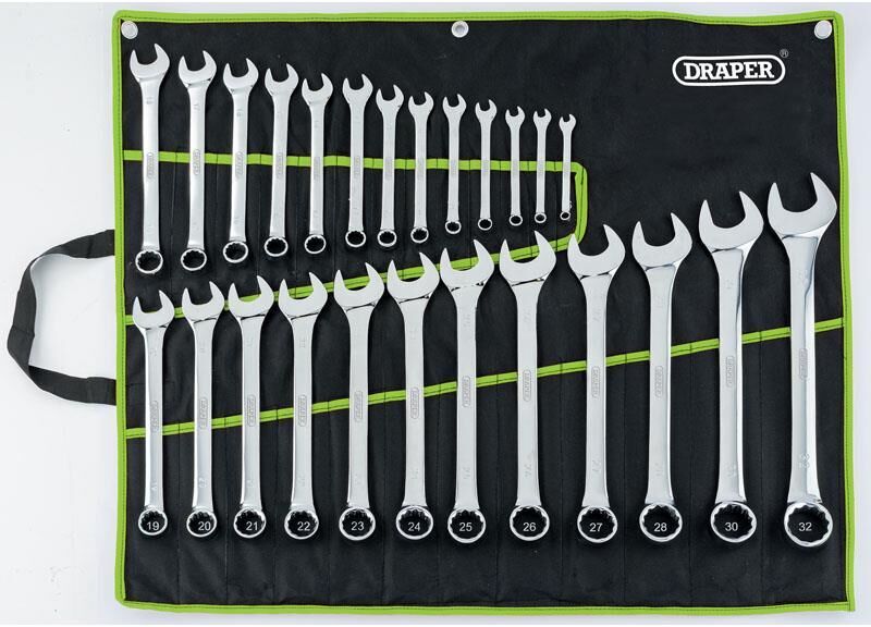 Draper - Spanner Set Combination Wrench 25pc Metric Ring 6-32mm 12 Point 97918
