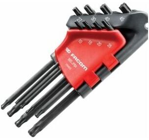 Facom Long Metric Head TORX Hex Key Set of 8 (TX10-TX45)