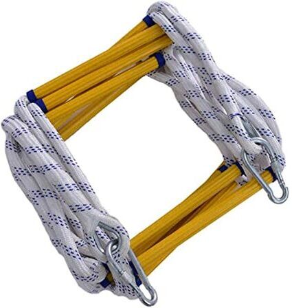 AXHUP Fire Escape Rope Ladder Heavy Duty Fire Safety Ladder with Carabiners, 20M