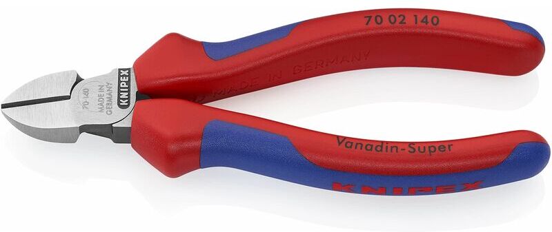 KNIPEX 70 02 140 SB Diagonal Cutter with multi-component handles black atramentized 140 mm