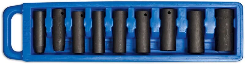 Tools Metric Deep Impact Socket Set 1/2'' Single Hex 9pc In Carry Case 1749 - Laser