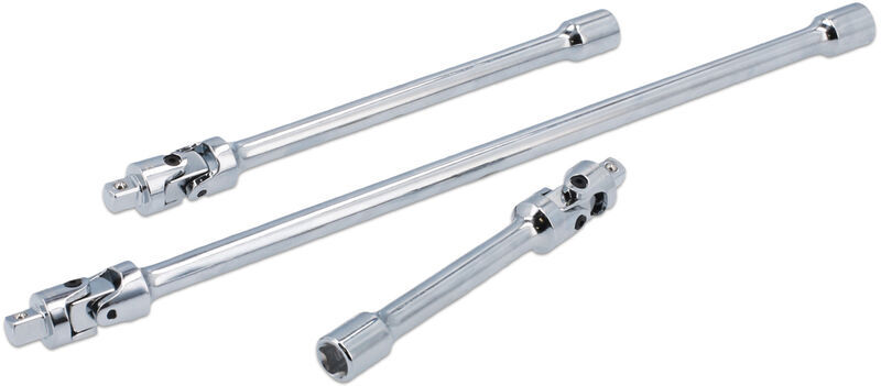 Laser Tools 1/4""D 3pc Universal Joint Extension Set Spring Loaded 8495