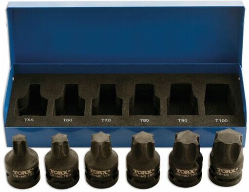 Tools Heavy Duty Torx� Socket Bit Set 1/2''D 6pc 4947 - Laser