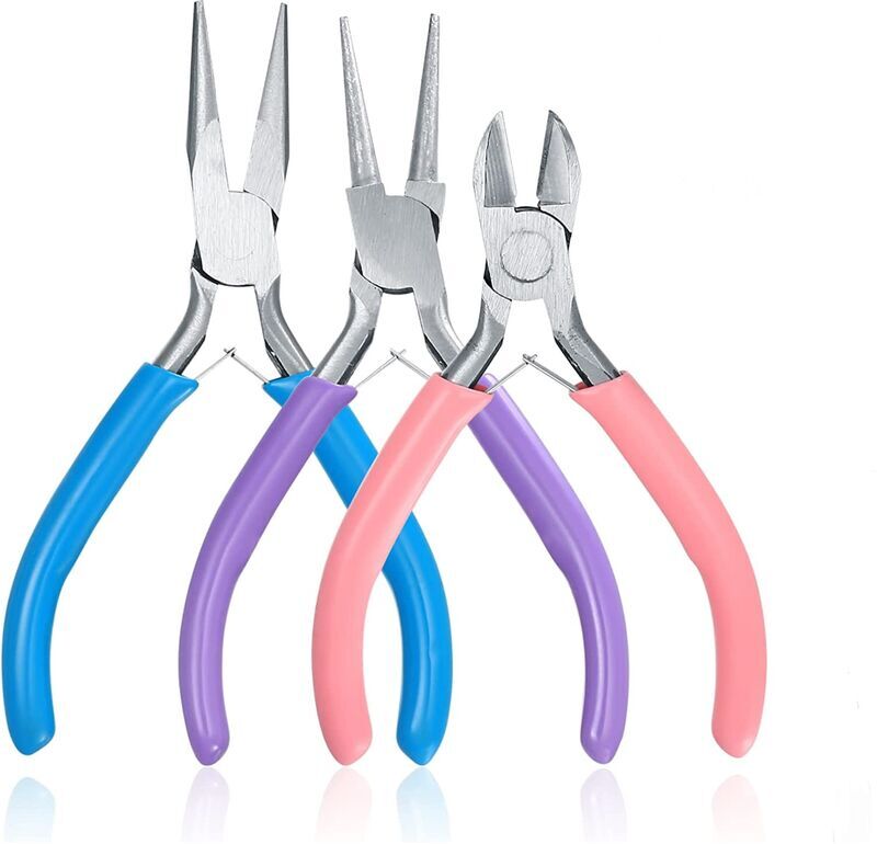 Aougo - Pieces Jewelry Pliers, Tool Kit Pliers Jewelry Making Tools, Needle Nose Pliers, Long Nose Pliers, Chain Nose Pliers, Wire Cutter