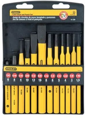 Stanley 12 Piece Cold Punch and Chisel Set STA418299 4-18-299