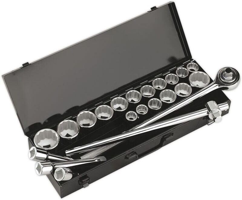 Sealey Metric Imperial Socket Set 22pc 3/4""Sq Drive 12pt WallDrive AK259/CRV