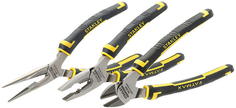 Stanley - STA484488 FatMax 3 Plier Set 4-84-488 Long Nose Diagonal Combination