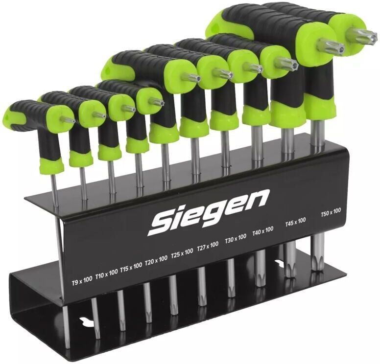 Sealey - torx key set trx star 10PC t handle allen key allan hex wrench S01151