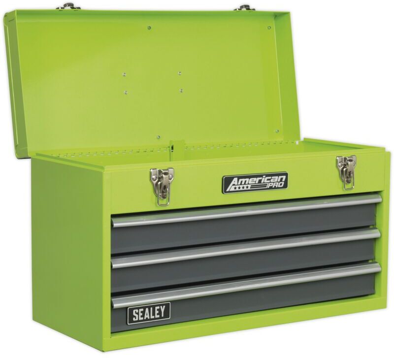 Sealey - Tool Chest 3 Drawer Portable with Ball-Bearing Slides - Green/Grey AP9243BBHV