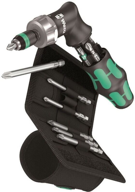 Wera - 051031 Kraftform Kompakt Pistol Grip ra 4 Ratcheting Screwdriver & Bit Set