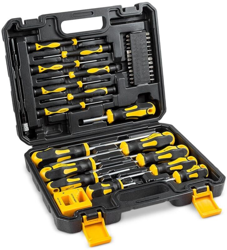 Youyijia 43-Piece Magnetic Screwdriver Set Professional Grade Chrome Vanadium Steel with Ergonomic Grip Magnetizer & Durable Storage Case for DIY
