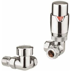 Crosswater - Corner trv Radiator Valve Pair - Chrome - RADVTRVC1C - Chrome