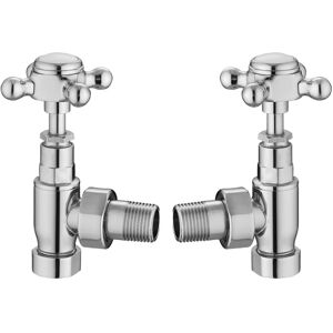 Hudson Reed - Crosstop Angled Radiator Valves Pair - Chrome