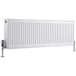 Milano - Compact - Modern White Type 22 Central Heating Double Panel Horizontal Convector Radiator - 400mm x 1200mm