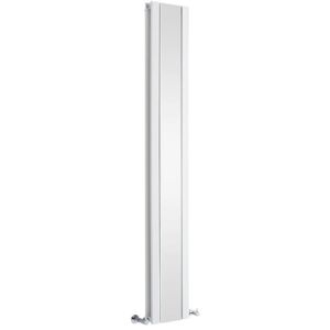 Milano - Icon - Modern White Vertical Column Double Panel Radiator with Integral Full Length Mirror - 1800mm x 265mm
