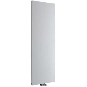 Riso - Modern White Vertical Column Single Flat Panel Radiator - 1800mm x 600mm - Milano