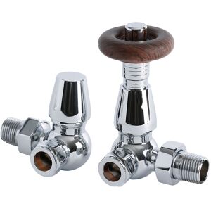 Milano - Windsor - Traditional Corner trv Thermostatic Radiator Valves - Chrome