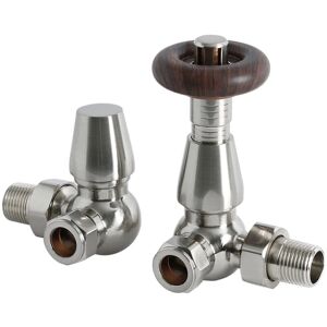 Milano - Windsor - Traditional Corner trv Thermostatic Radiator Valves - Satin