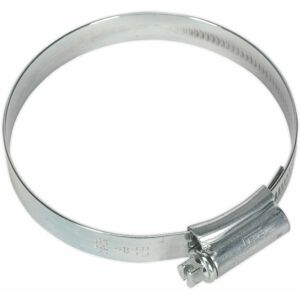 Loops - 10 pack Zinc Plated Hose Clip - 60 to 80mm Diameter - External Pressed Threads