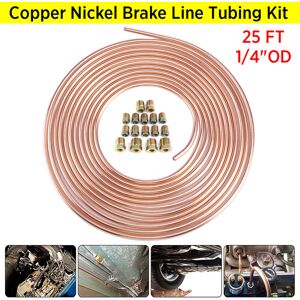 MAEREX 25ft Copper Nickel Brake Pipe Hose Line Tube Roll 1/4'' od Fittings Tubing Kit