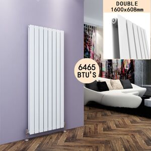 Elegant - White Radiator Designer Radiator 1600 x 608 mm Double Flat Panel