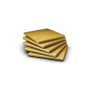 600mm x 300mm x 1.6mm Brass Sheet CW508L/CZ108HH - 1 Piece - Indexa