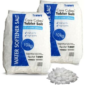 2X BWT Cure Cubes Water Softener Salt Tablets 10kg Bag - 10TAB Food Grade Salt