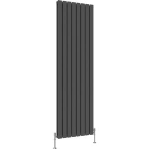 Aica Sanitaire - Flat Panel Radiatorss Designer RADs Central Heating Vertical 1800x544mm Double Anthracite - Anthracite