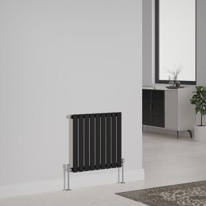 NRG Designer Radiator Flat Panel Central Heating Rads Horizontal Single 600x612mm Black