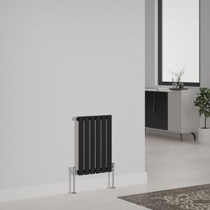 NRG Designer Radiator Flat Panel Central Heating Rads Horizontal Single 600x408mm Black