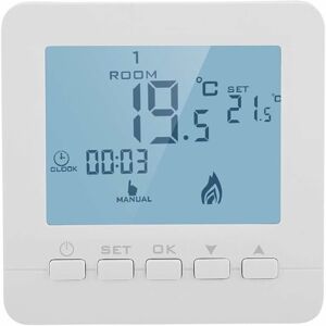 LANGRAY Digital Thermostat Intelligent lcd Display Touch Heating Thermostat Programmable Room Temperature Controller Under the House Household Temperature