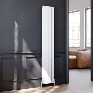 Elegant - Vertical Column Designer Radiator Flat Panel 1800 x 300 mm White Double