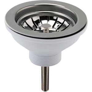 BALTERLEY Fireclay Kitchen Sink Basket Strainer Waste - 90mm - Brushed Nickel - Brushed Nickel