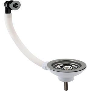 Balterley - Fireclay Kitchen Sink Basket Strainer Waste with Overflow - 90mm - Brushed Nickel - Brushed Nickel