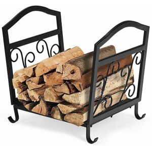 Costway - Firewood Log Rack Heavy-Duty Wood Storage Holder Firewood Storage Rack Fireplace