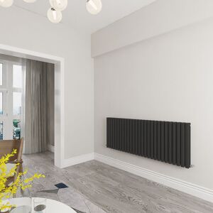 Sky Bathroom - Heating oval tube Black Radiatoror Modern Household Horizontal Radiatoror 600x1593mm - Black