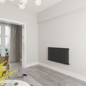 Sky Bathroom - Heating oval tube Black Radiatoror Modern Household Horizontal Radiatoror 600x1003mm - Black