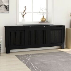 Mdf Radiator Cover Black 205 cm - Hommoo