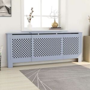 Mdf Radiator Cover Grey 205 cm - Hommoo