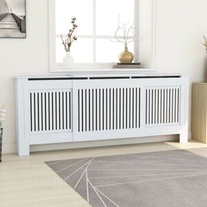 Mdf Radiator Cover White 205 cm - Hommoo