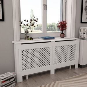 Radiator Cover White 172x19x81.5 cm mdf VD24865 - Hommoo