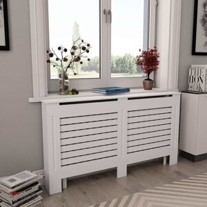 Radiator Covers 2 pcs White 152x19x81.5 cm mdf - Hommoo