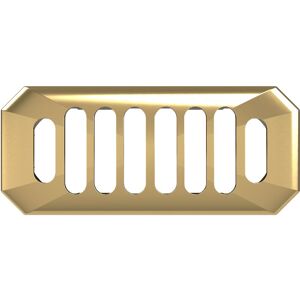 Balterley - Kinston Ceramic Accessories Traditional Grill Overflow Cover - 26mm x 50mm - Brushed Brass - Brushed Brass