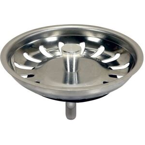 WIRQUIN Kitchen Basin Drain Dopant Sink Waste Strainer Plug Steel 83mm