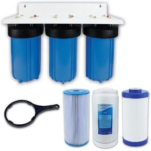 FINERFILTERS Limescale Prevention Whole House Water Filter System Jumbo Triple