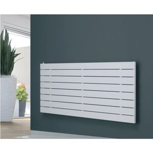 MaxtherM Newport Steel White Horizontal Designer Radiator 445mm H x 1800mm W Single Panel - White